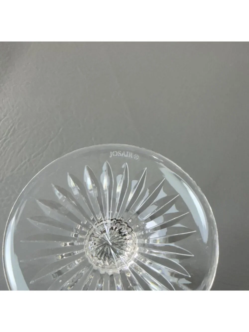 Vintage Josair German Cut Crystal Wine Glasses Set of 2 Lead Crystal Stemware